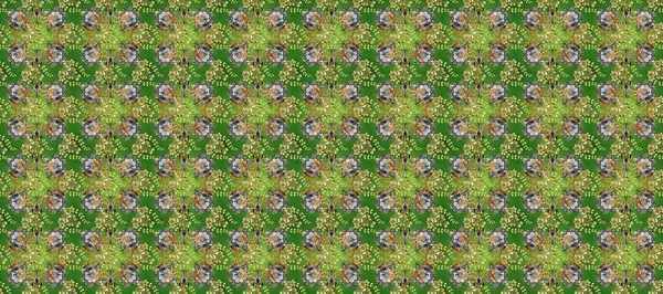 Barok tarzında altın çiçekli süs. Altın element yeşil, gri ve nötr renklerde. Damask kusursuz yinelenen arkaplan. Doku arkaplanı üzerine altın duvar kağıdı.