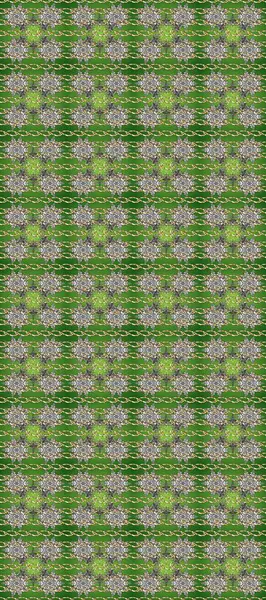 Altın element yeşil, gri ve nötr renklerde. Antika altın tekrarlanabilir duvar kağıdı. Barok tarzında altın çiçekli süs. Damask pürüzsüz tekrarlama deseni.