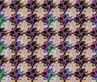 Renkli Bahar Teması eskiz kalıbı. Düz Çiçek Elementleri Tasarımı. Parlak arkaplan eskiz desenli çiçekli fantezi tasarımı.