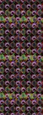 Çiçekli siyah eskiz deseni. Raster çiçek izi. Klasik taslak çizimi. Raster Yumuşak kumaş deseni.