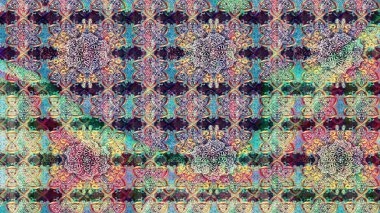 Üzerinde gelincikler ve vadi zambakları olan renkli çiçek desenli nakış deseni. Tekstil tasarımı için doğal renklerde geleneksel halk çiçekleri buketi.