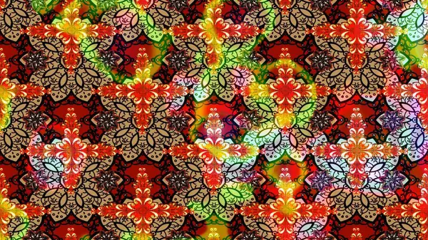 Raster çiçekleri klasik tarzda çizilmiş. Kibarca, kırmızı renkte bahar çiçekleri. Raster illüstrasyonu. Çiçekli yumuşak çizim deseni.