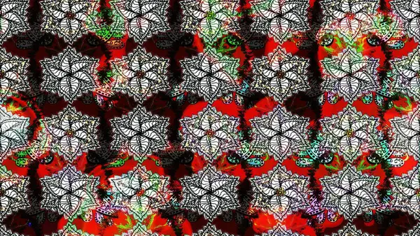 Raster çiçek desenli çiçek deseni, yapraklar, dekoratif elementler, sıçrama, lekeler, el çizimi kontur çizgileri ve Doodle çizim stili, grafik raster çizim çizimi.