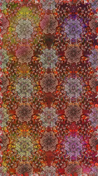 Sorunsuz çiçek deseni kaydırma kağıt, davet, el ilanı, afiş veya Web sitesi Web sitesi arka plan duvar kağıdı için kullanılabilir. Elle çizilmiş Raster resim. Doodle unsurları.