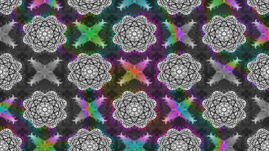 Gri renkli etnik çiçekli zarif eskiz deseni. Raster Çiçek İllüstrasyon Şirin Tekstil.