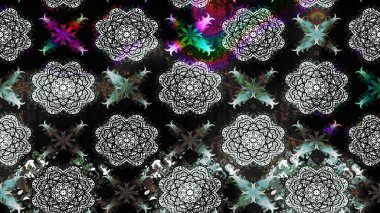 Çiçekli eskiz deseni. Siyah renkli çiçekler. El çizimi. Suluboya çizimi.