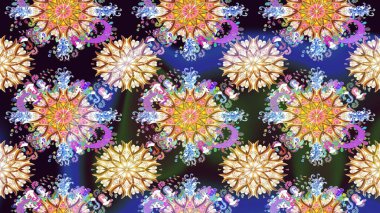 Yumuşak, yaz çiçekli arka plan. Tarafsız renklerde çiçekler. Raster çiçek desenli ve çiçekli..