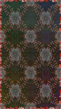 Etnik Mandala süsleme. Kullanılabilir Tekstil, tebrik kartı, boyama kitabı, telefon durumda yazdırma için. Raster kına dövme tarzı. Hint çiçek desenli madalyon desen.