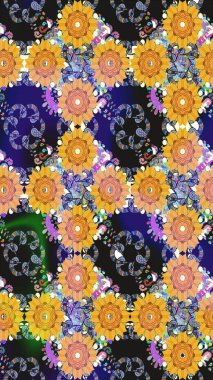 Renkli Bahar Teması eskiz kalıbı. Gri renkli çiçekler. Çiçek desenli eskiz, yaz çiçekleri. Düz Çiçek Elementleri Tasarımı.