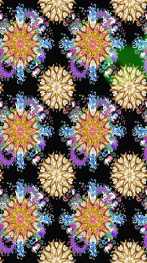 Tony 'nin kumaş kalıbını çiz. Modaya uygun kumaş deseni. Raster illüstrasyonu. Küçük çiçekte sevimli çiçek deseni var..