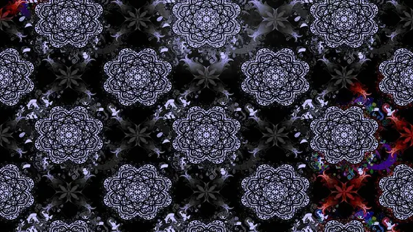 Tekstil, kumaş, kapaklar, duvar kağıtları, baskı, naylon, koleksiyon defteri, örgü, dekupaj için güzel bir eskiz. Küçük siyah çiçeklerle oldukça eski bir besin torbası deseni.