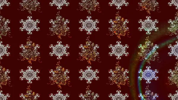 Kahverengi renklerde. Raster illüstrasyonu. Kahverengi renkte kahverengi papatya deseni.