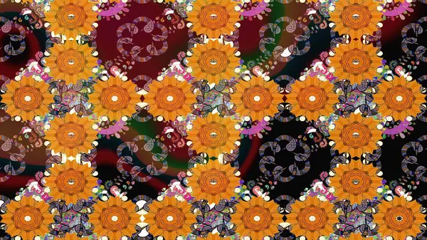 Sınır Kızılderili çiçekli paisley patten. Taslak süsleme izi. Tebrik kartı geçmişi, boyama kitabı, arkaplan ve tekstil için kullanılabilir. Etnik Mandala havlusu. Raster Henna tarzı.