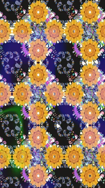 Renkli Bahar Teması eskiz kalıbı. Gri renkli çiçekler. Çiçek desenli eskiz, yaz çiçekleri. Düz Çiçek Elementleri Tasarımı.