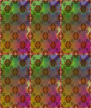 Raster Illustrasyon 'da moda olmayan çiçek deseni. Güzel kumaş deseni. Renkli Yaz Temalı Kusursuz Arkaplan. Düz Çiçek Elementleri Tasarımı.