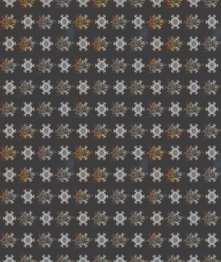 Renkli Bahar Teması eskiz kalıbı. Düz Çiçek Elementleri Tasarımı. Raster..