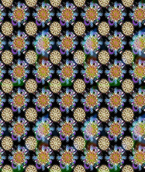 Gömlek baskısı için çiçek boyası. Çiçek desenli eskiz. Siyah renkte çiçekler.