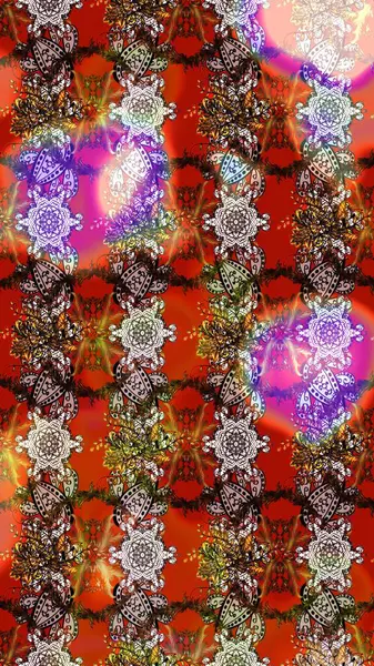 Kahverengi renkli çiçekler. Raster illüstrasyonunda çiçek deseni çizimi.