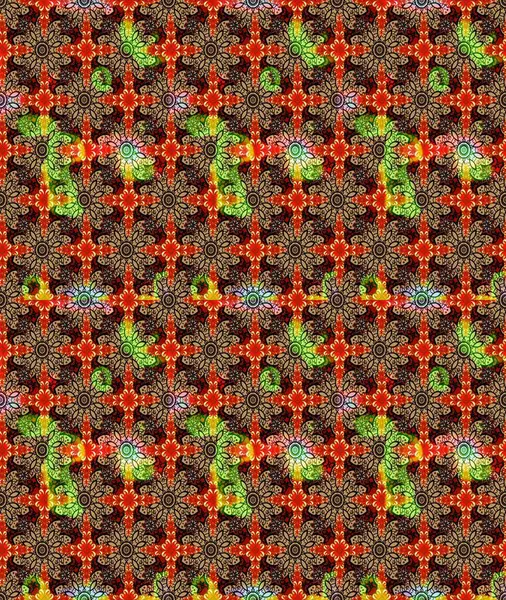 Çiçek deseni. Şatafatlı bahar bahçesi dokusu. Raster illüstrasyonu. Kırmızı renkte çiçekler. Kırmızı renkte çiçek çizimi.