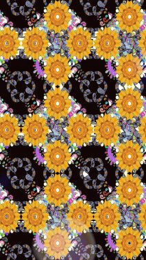 Tekstil veya kitap kapakları, imalat, duvar kağıtları, baskı, hediye paketi ve yapıştırma kitabı için çiçek eskizi geçmişi. Küçük çaplı çiçeklerdeki basit şirin desenler. Raster illüstrasyonu.