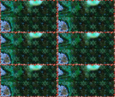 Mavi renkli çiçekler. Raster illüstrasyonu. Çiçeksiz desenli arka plan, vuruşlar, sıçramalar, yaz çiçekleri..