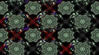 El çizimi. Çiçekli, yapraklı, çiçek desenli eskiz. Raster illüstrasyonu.