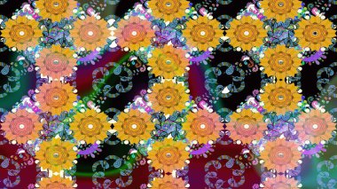 Hoş bir çiçek geçmişi var. Raster illüstrasyonu. Küçük bir çiçekte eskiz deseni. Güzel kumaş deseni.