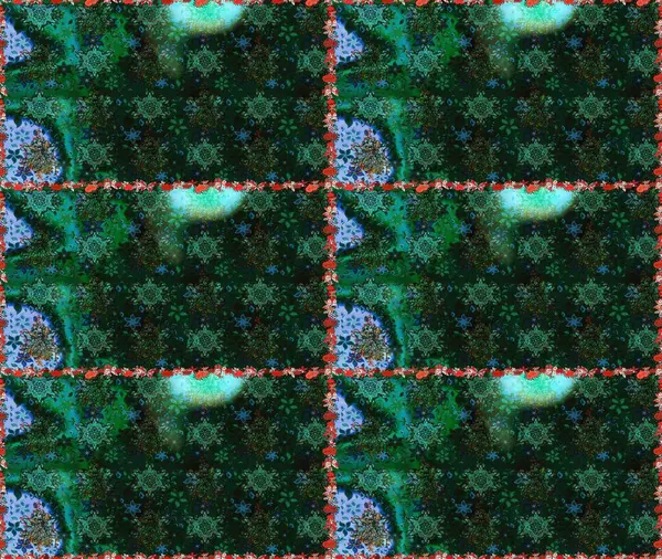 Mavi renkli çiçekler. Raster illüstrasyonu. Çiçeksiz desenli arka plan, vuruşlar, sıçramalar, yaz çiçekleri..