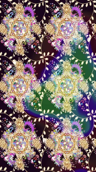 Bej renklerde. Çiçekli güzel suluboya desen. Raster illüstrasyonu.