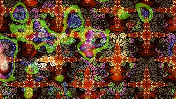 Vadinin çiçekleri kahverengi renklerde. Raster çiçek desenleri çiziyor..