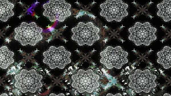 Güzel kumaş deseni. Doodle çiçekler ve dalları, otlar ve çiçekler. Raster Illustration. El çizilmiş.