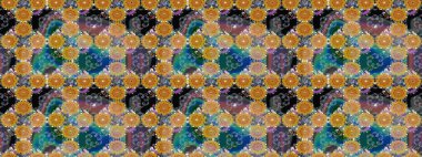 Süslü kumaş deseni. Çiçekli çiçek deseni, suluboya. Raster deseni.