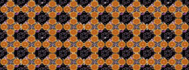 Elle boyanmış suluboya resim çizimleri, çiçekler ve bitkiler. Siyah renkte çiçekler.