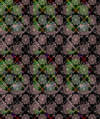 Siyah renkli etnik çiçeklerle süslenmiş zarif bir eskiz şekli. Raster Çiçek İllüstrasyonu güzel tekstil..