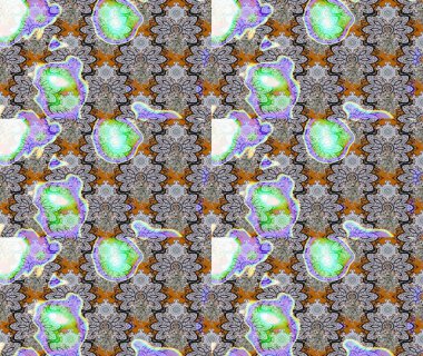 Kumaş, duvar kağıdı ve kağıt üzerine baskı yapmak için gelişen arka plan. Moda arka planında parlak buketler. Eski usul küçük çiçekli şirin bir eskiz deseni. Raster illüstrasyonu.