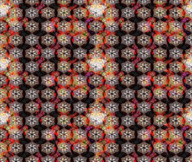 Çiçek desenli eskiz, darbeler, sıçramalar, yaz çiçekleri. Raster illüstrasyonu. Siyah renkte çiçekler.