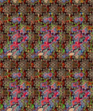 Çiçek deseni duvar kağıdı, desen dolguları ve web sayfası arka planı için kullanılabilir. Şekil verilmiş çiçeklerle eskiz deseni. Süslü zentangle çizim dokusu, soyut çiçeklerle süslenmiş..