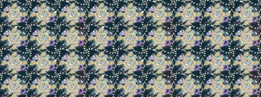 Mavi renklerde. Doğum günü kartı ya da düğün davetiyesi. Suluboya çiçek buketi. Raster illüstrasyonu. Çiçekli tebrik kartı. Çiçek arka planı.