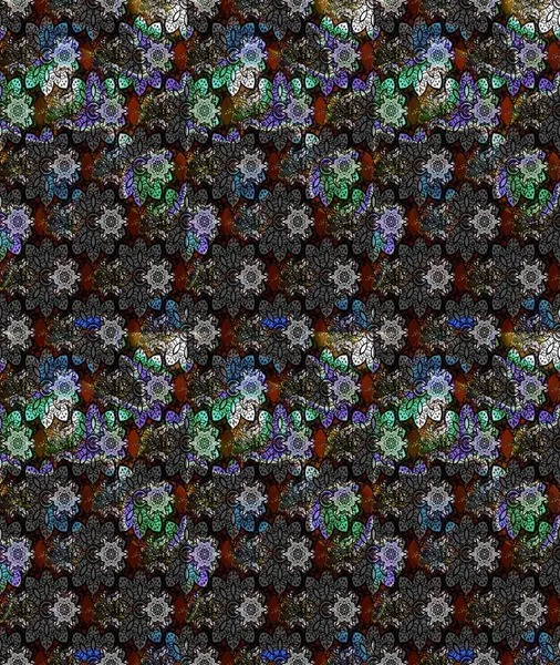 Eskiz klasiği. Düz Çiçek Elementleri Tasarımı. Raster Şirin kumaş deseni. Renkli Bahar Teması çizim şablonu.