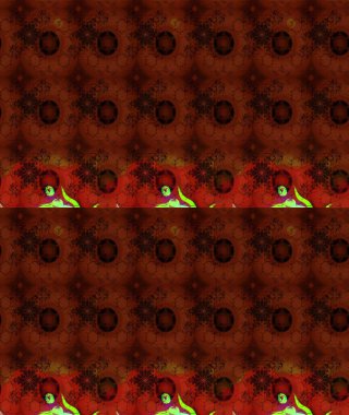 Çiçekli karalama şeklinde Raster çiçek deseni. Yumuşak, yaz çiçekli arka plan. Kahverengi renkte çiçekler.