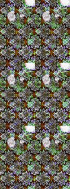 Küçük çiçekte güzel bir desen. Moda baskıları için zarif bir şablon. Gri çiçekli bahar çiçekleri. Motley illüstrasyonu. Küçük renkli çiçekler..