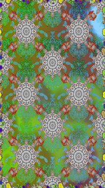 Raster dikişsiz Güzel kumaş deseni. Düz Çiçek Elemanları Tasarım. Çiçek deseni. Renkli Bahar Teması kesintisiz desen Arka Plan.