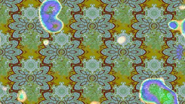 Düz Çiçek Elementleri Tasarımı. Raster Modaya uygun kumaş deseni. Renkli Bahar Teması eskiz kalıbı. Yeşil renkli şirin çiçek deseni.