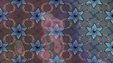 Raster illüstrasyonu. Tekstil veya kitap kapakları, imalat, duvar kağıtları, baskı, hediye paketi ve yapıştırma kitabı için çiçek eskizi geçmişi. Küçük ölçekli çiçeklerdeki basit sevimli desen.