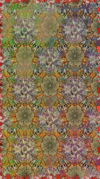 Üst manzara, yumuşak stil. Çiçek kompozisyonu, el boyası, hassas şablon. Kahverengi renkte manzaralı çiçek deseni. Sevgililer günü ve tebrik kartı konsepti için şık bir davet.