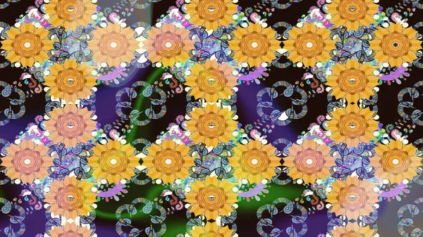 Sarı lale çiçekli Raster eskiz deseni. Karşılama ya da düğün geçmişi olarak kullanılabilir. Paket kağıdı için en iyisi. Doğal kozmetik ürünleri, parfüm, çiçekçi dükkanı için bahar ihalesi tasarımı.