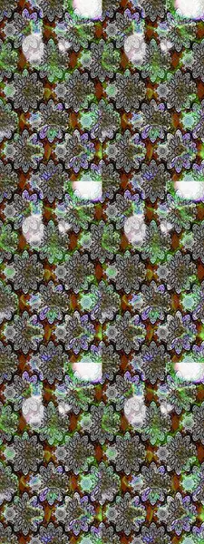 Küçük çiçekte güzel bir desen. Moda baskıları için zarif bir şablon. Gri çiçekli bahar çiçekleri. Motley illüstrasyonu. Küçük renkli çiçekler..