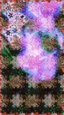 Düz Çiçek Elementleri Tasarımı. Tarafsız ve gri renklerde çiçekler. Renkli Yaz Temalı Kusursuz Arkaplan. Raster illüstrasyonunda trendsiz çiçek deseni.