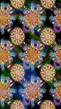 Raster Moda kumaş deseni. Çizgi çizimi kalıbı. Şirin çiçekler..