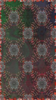 Çiçekli bahar çiçekleri. Küçük çiçekte güzel bir desen. Küçük renkli çiçekler. Moda baskıları için zarif bir şablon. Motley illüstrasyonu. Kusursuz..